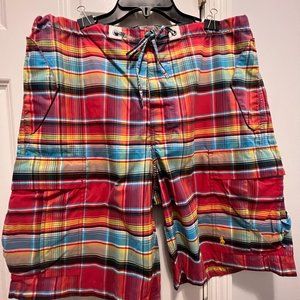 Ralph Lauren M (33-34) plaid swim cargo shorts